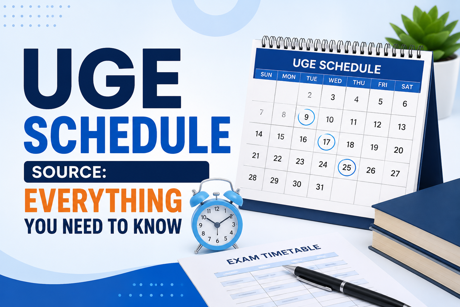 UGE Schedule Source: Everything You Need to Know